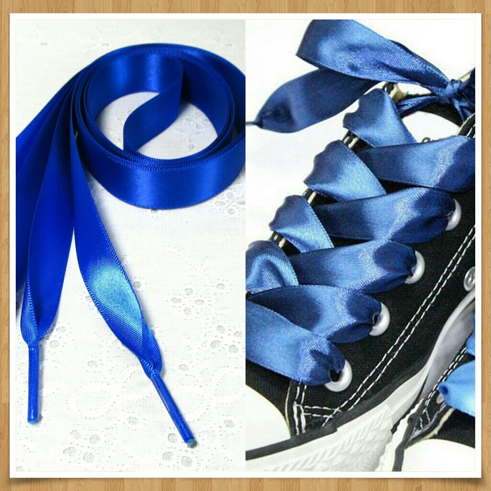 Satin Shoelaces Royal Blue 46" Long